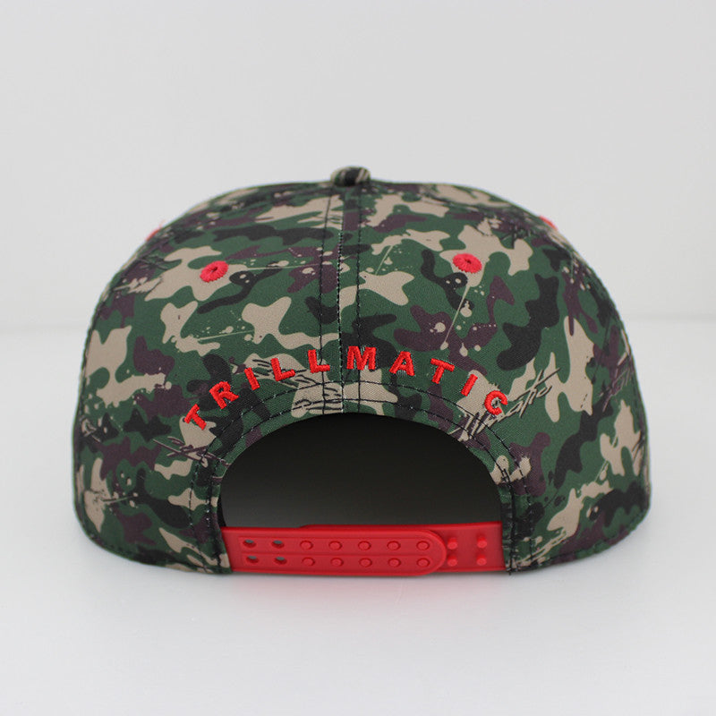"Trillmatic Camo" w/ Suede and Chrome Snapback Hat
